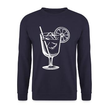 Limonade Drink - Unisex Pullover - Navy - Vorne - Alina (178cm) & Michal (187cm)