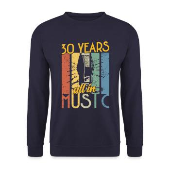 Vintage Musician 1994 30-jähriges Jubiläum - Unisex Pullover - Navy - Vorne - Alina (178cm) & Michal (187cm)