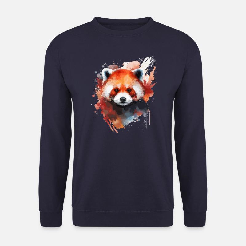 Süsser Roter Panda Für Rote Pandaliebhaber Bunt - Unisex Pullover - Navy