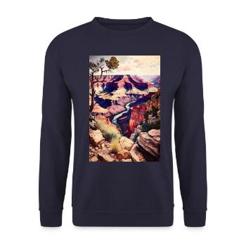 Grand Canyon - Unisex Pullover - Navy - Vorne - Alina (178cm) & Michal (187cm)
