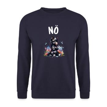 Cheval Drôle Dicton Non pour les amoureux des chevaux - Sweat-shirt Unisexe - marine - Devant - Alina (178cm) & Michal (187cm)
