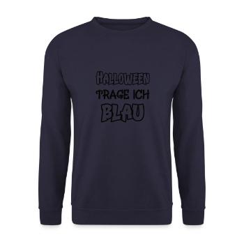 Halloween je porte bleu dire jeu de couleurs couleur - Sweat-shirt Unisexe - marine - Devant - Alina (178cm) & Michal (187cm)