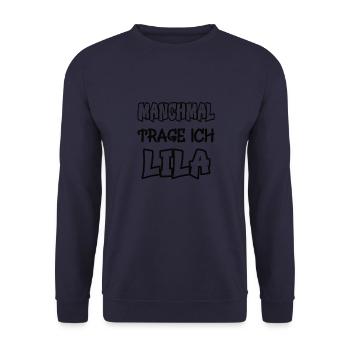 Sometimes I wear purple saying color purple - Unisex Sweatshirt - navy - Front - Alina (178cm) & Michal (187cm)