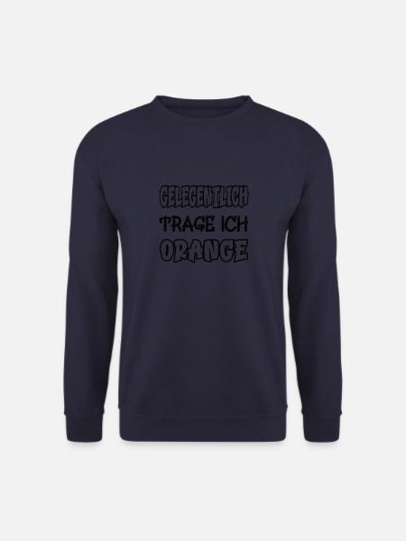 Gelegentlich trage ich orange Spruch Farbe orange - Unisex Pullover - Navy