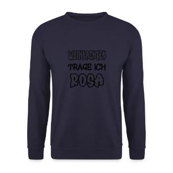 Noël je porte du rose en disant couleur rose - Sweat-shirt Unisexe - marine - Devant - Alina (178cm) & Michal (187cm)