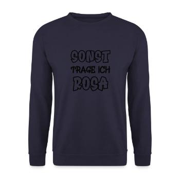 Otherwise I'll wear pink saying color pink - Unisex Sweatshirt - navy - Front - Alina (178cm) & Michal (187cm)