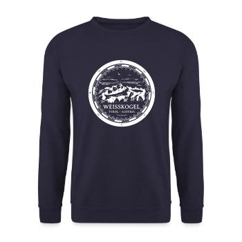 Berg Weisskogel - Tyrol Austria Alps - Unisex Sweatshirt - navy - Front - Alina (178cm) & Michal (187cm)