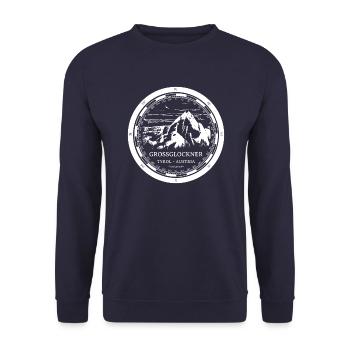 Berg Grossglockner - Tirol Österreich Alpen - Unisex Pullover - Navy - Vorne - Alina (178cm) & Michal (187cm)