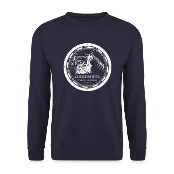 Berg Zuckerhütl - Tirol Österreich Alpen - Unisex Pullover - Navy - Vorne - Alina (178cm) & Michal (187cm)