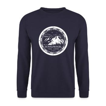 Berg Schalfkogel - Tirol Österreich Alpen - Unisex Pullover - Navy - Vorne - Alina (178cm) & Michal (187cm)