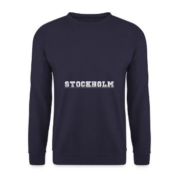 Stockholm - Unisex Sweatshirt - navy - Front - Alina (178cm) & Michal (187cm)