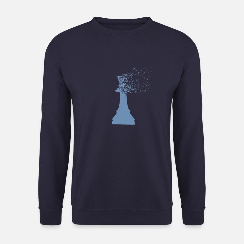 Chess queen king dispersion - Unisex Pullover - Navy