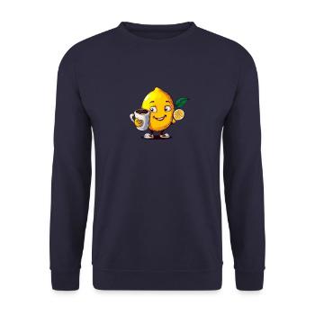 Boissons sucrées au citron café - Sweat-shirt Unisexe - marine - Devant - Alina (178cm) & Michal (187cm)