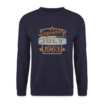 Légendaire depuis juillet 1963 - Sweat-shirt Unisexe - marine - Devant - Alina (178cm) & Michal (187cm)