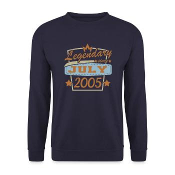 Légendaire depuis juillet 2005 - Sweat-shirt Unisexe - marine - Devant - Alina (178cm) & Michal (187cm)