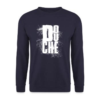 douchebag - Warmduscher - Unisex Pullover - Navy - Vorne - Alina (178cm) & Michal (187cm)