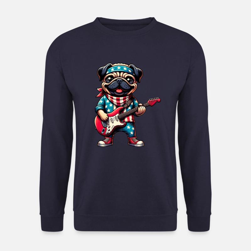 Mops-Gitarrist - Unisex Pullover - Navy