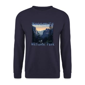 Parc de Yosemite : Grunge et merveilles naturelles - Sweat-shirt Unisexe - marine - Devant - Alina (178cm) & Michal (187cm)