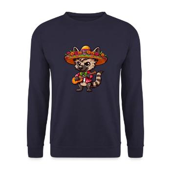 Cinco de Mayo Hyena Guitare Mariachi - Sweat-shirt Unisexe - marine - Devant - Alina (178cm) & Michal (187cm)