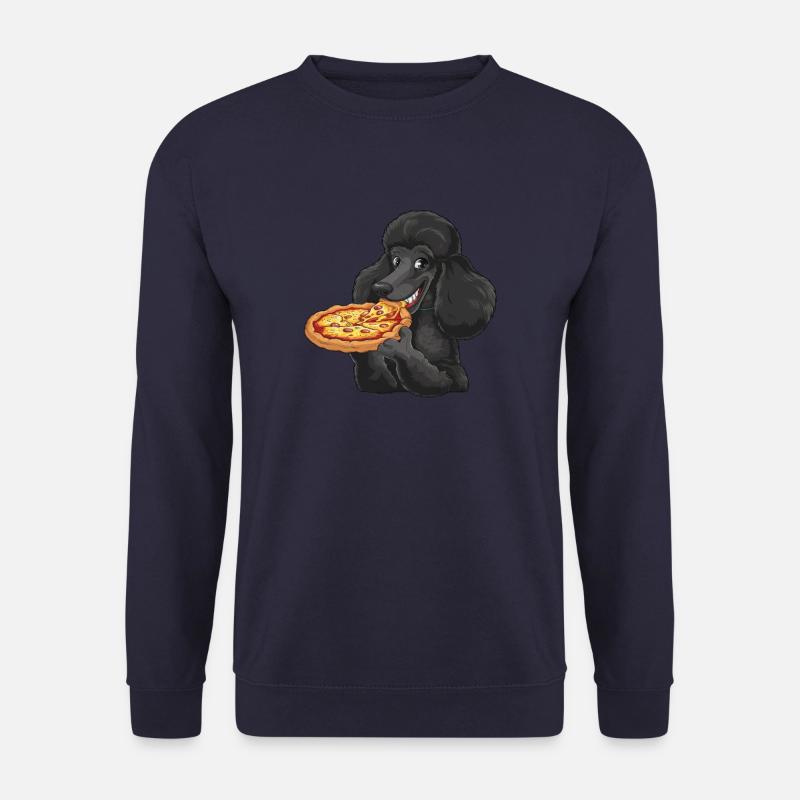 Black Poodle Pizza Comic - Unisex Sweatshirt - navy