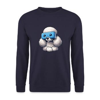 Poodle VR Gamers : Explorateurs de mondes virtuels - Sweat-shirt Unisexe - marine - Devant - Alina (178cm) & Michal (187cm)