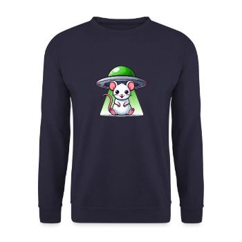 Rat & Mouse: UFO Abduction Adventure - Unisex Sweatshirt - navy - Front - Alina (178cm) & Michal (187cm)