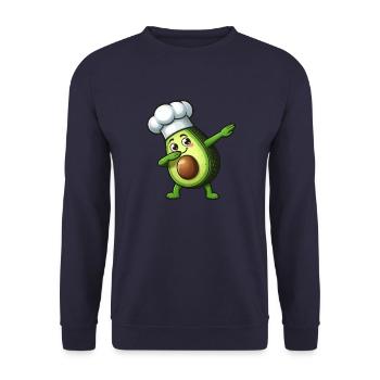 Mignon dessin animé avocat cuisine - Sweat-shirt Unisexe - marine - Devant - Alina (178cm) & Michal (187cm)