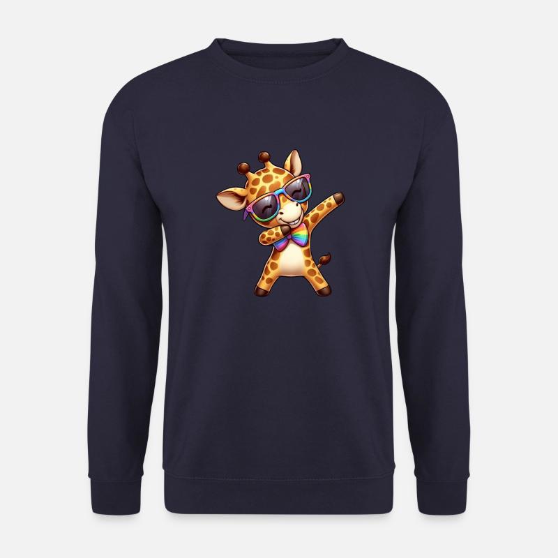 Coole Regenbogen Giraffe dabbing LGBT - Unisex Pullover - Navy