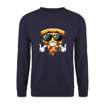 Cool Pizza Été Fast Food Lunettes de soleil - Sweat-shirt Unisexe - marine - Devant - Alina (178cm) & Michal (187cm)