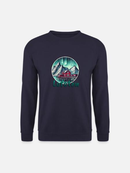 Lofoten Nordlichter Norwegen Skandinavien - Unisex Pullover - Navy
