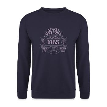 Édition limitée Anniversary Vintage 1965 - Sweat-shirt Unisexe - marine - Devant - Alina (178cm) & Michal (187cm)