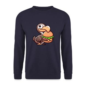 Fantaisiste Dodo Burger Chibi Hamburger - Sweat-shirt Unisexe - marine - Devant - Alina (178cm) & Michal (187cm)