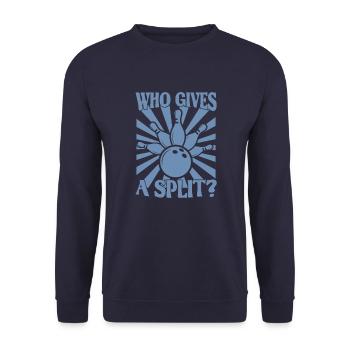 Bowling Spruch Qui donne un Split 2 - Sweat-shirt Unisexe - marine - Devant - Alina (178cm) & Michal (187cm)