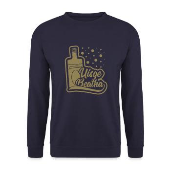 Whiskey Uisge Beatha – Water of Life - Unisex Sweatshirt - navy - Front - Alina (178cm) & Michal (187cm)
