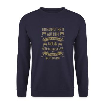 Turner Spruch Turnverein bleibt für immer - Unisex Pullover - Navy - Vorne - Alina (178cm) & Michal (187cm)