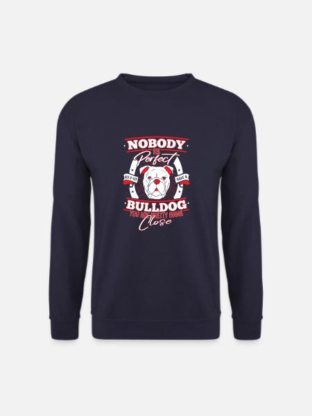 Bulldogge Perfektion Hundeliebe - Unisex Pullover - Navy