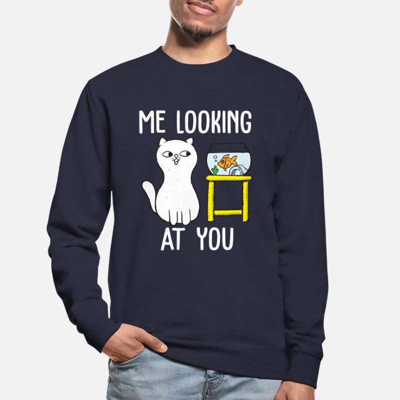 Moi qui te regarde conception de tshirt de chat Sweat-shirt Unisexe
