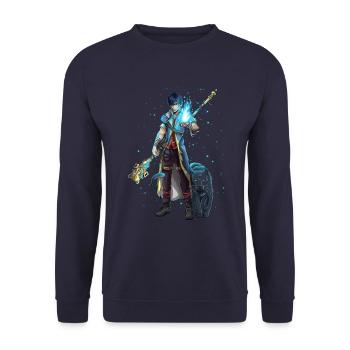 Homme guerrier maître du feu - Sweat-shirt Unisexe - marine - Devant - Alina (178cm) & Michal (187cm)