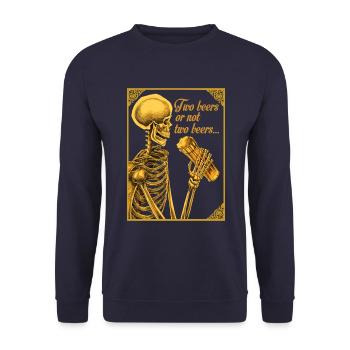 DEUX BIÈRES OU PAS DEUX BIÈRES - Sweat-shirt Unisexe - marine - Devant - Alina (178cm) & Michal (187cm)