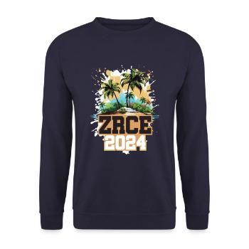 Zrce 2024 Travel Holidays - Unisex Sweatshirt - navy - Front - Alina (178cm) & Michal (187cm)