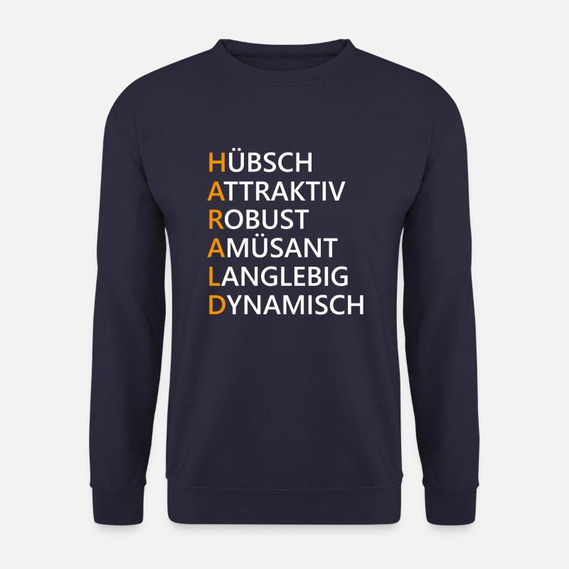 Harald Name Geschenk - Unisex Pullover - Navy