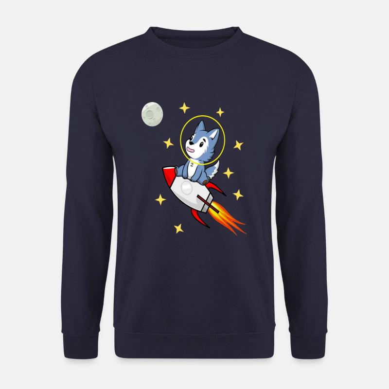 Wolf in space - Unisex Sweatshirt - navy