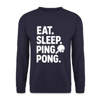 Tennis de table Ping Pong Ping Pong Pingpong - Unisex Sweatshirt - navy - Front - Alina (178cm) & Michal (187cm)