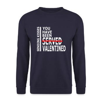 You Have Been Valentined 2 2023 (Valentine's Day) - Unisex Sweatshirt - navy - Front - Alina (178cm) & Michal (187cm)