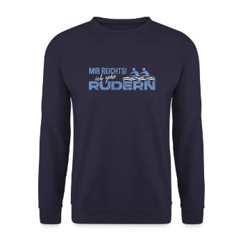 Rudern Ruderer Ruderboot Ruderverein Paddel Sport - Unisex Pullover - Navy - Vorne - Alina (178cm) & Michal (187cm)