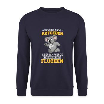 Ausdauer Training Sportler Trainingskleidung - Unisex Pullover - Navy - Vorne - Alina (178cm) & Michal (187cm)