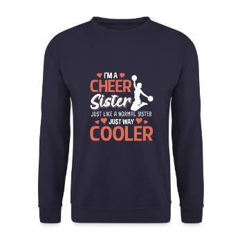 cheerleading team choreographies cheerleading - Unisex Sweatshirt - navy - Front - Alina (178cm) & Michal (187cm)