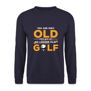 Golfspieler Golfplatz Golfwagen Golf Sport Golf - Unisex Pullover - Navy - Vorne - Alina (178cm) & Michal (187cm)