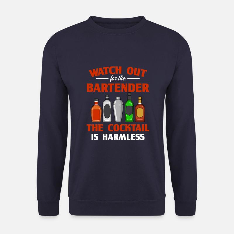 Barman Cocktail Bartender Barkeeper - Unisex Pullover - Navy