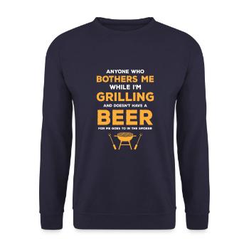 Barbecue Grill Grill Accessoires BBQ Grill Master Grill Grill - Sweat-shirt Unisexe - marine - Devant - Alina (178cm) & Michal (187cm)